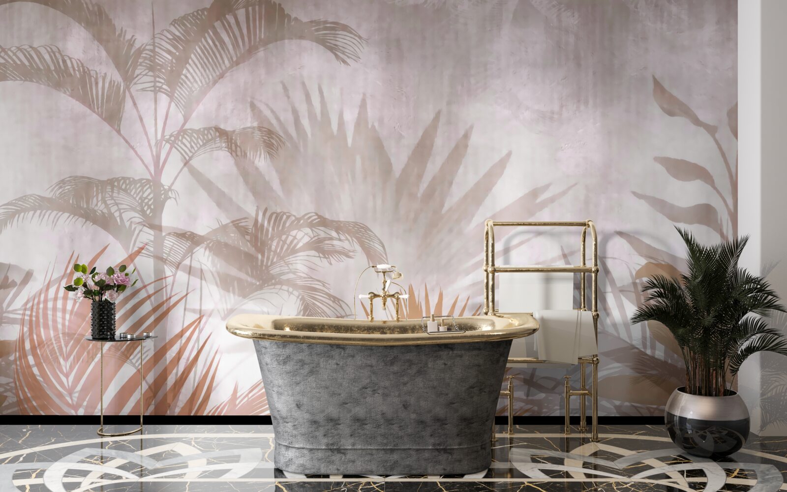 Fotobehang tropische planten met delicatesse