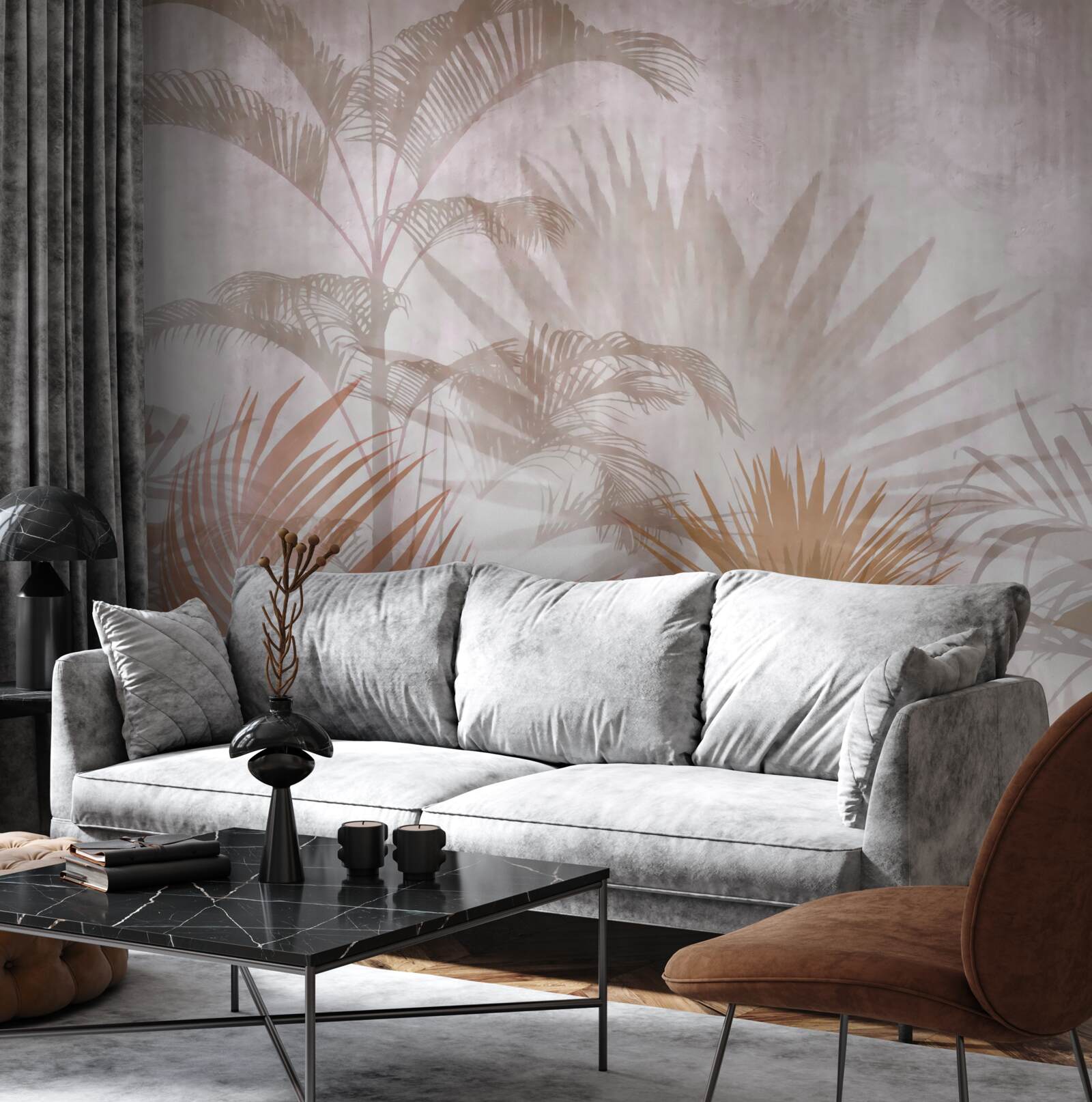 Fotobehang tropische planten met delicatesse