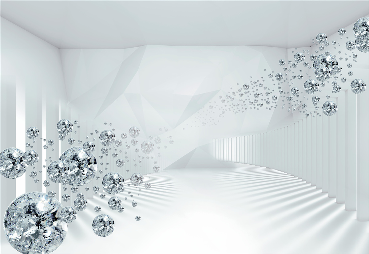 Fotobehang ongelijk oppervlak en ballen in de samenvatting