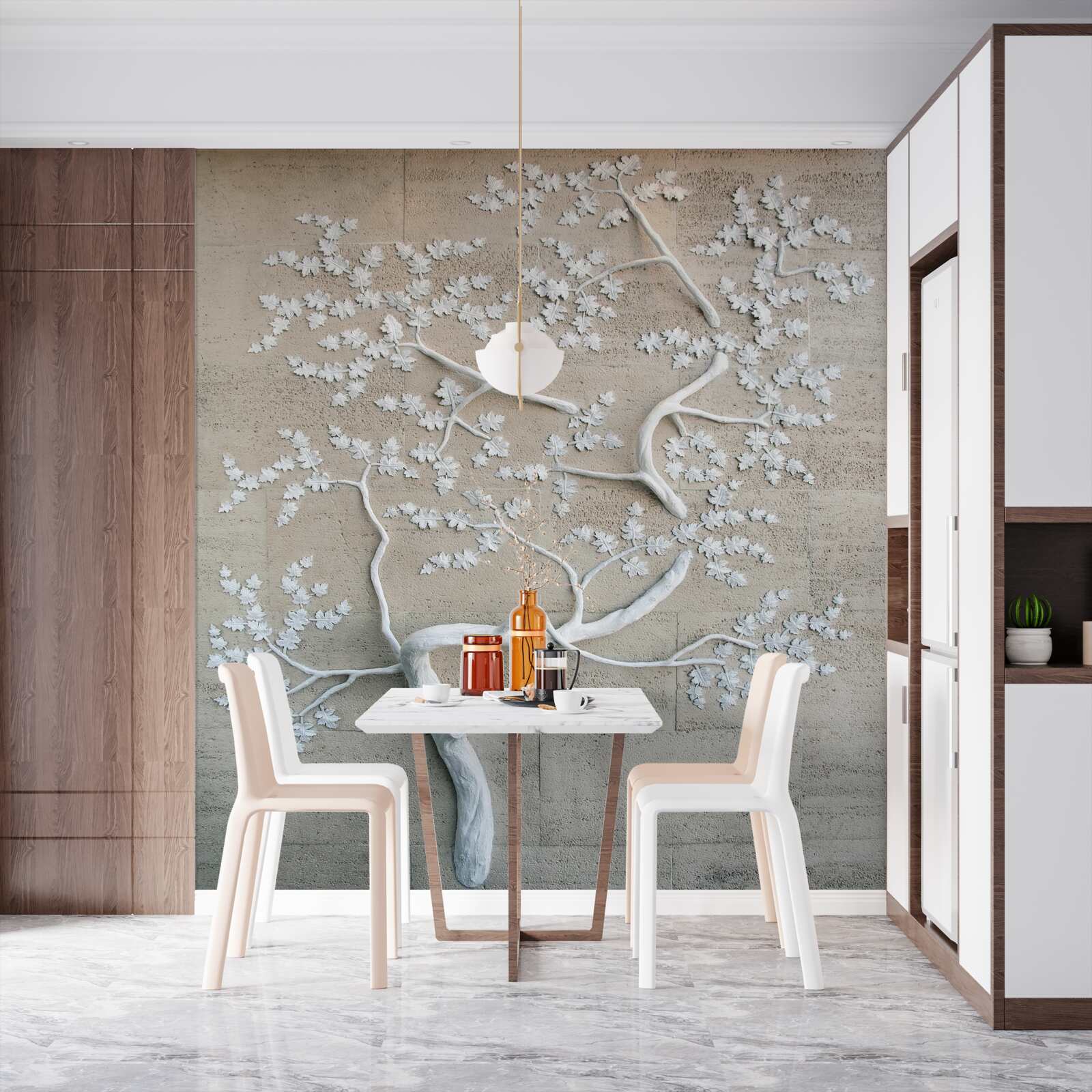 Fotobehang bloeiende sakuraboom