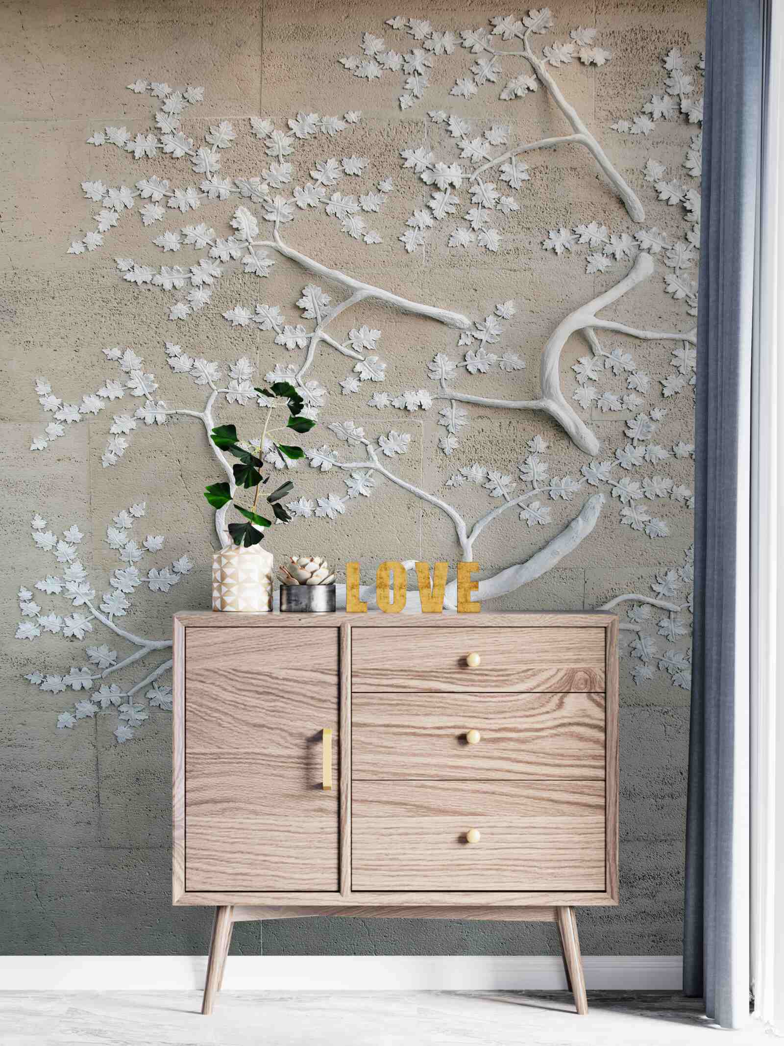 Fotobehang bloeiende sakuraboom