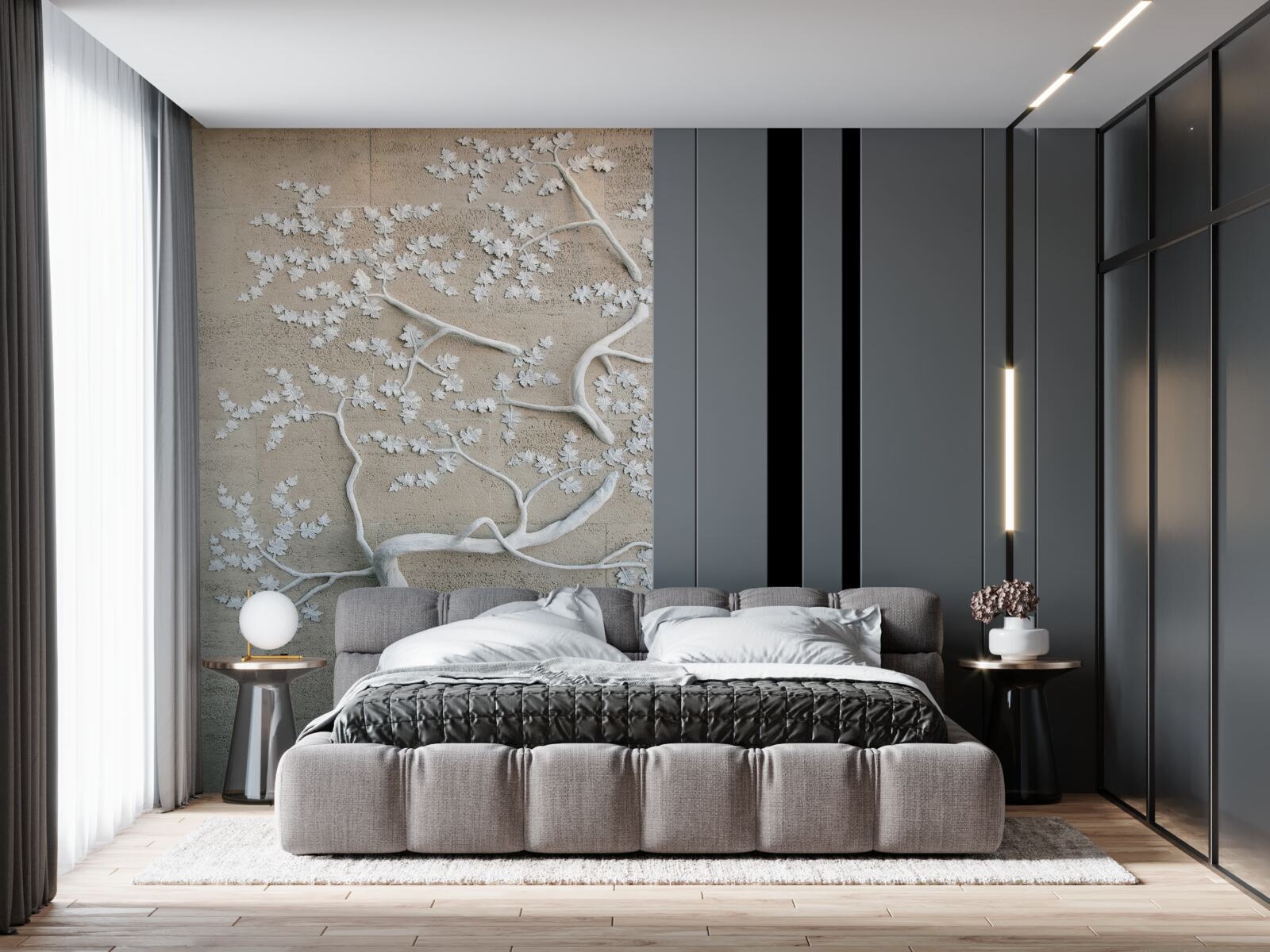 Fotobehang bloeiende sakuraboom