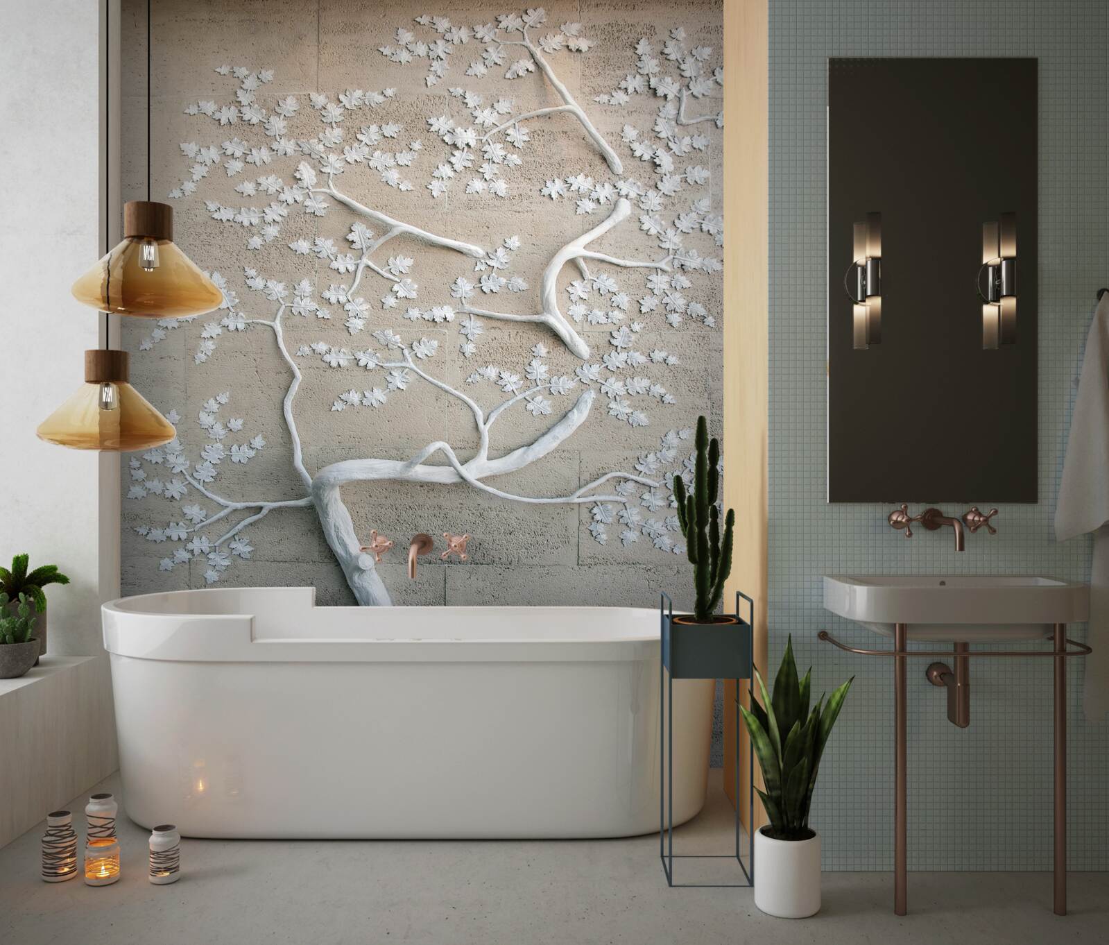 Fotobehang bloeiende sakuraboom