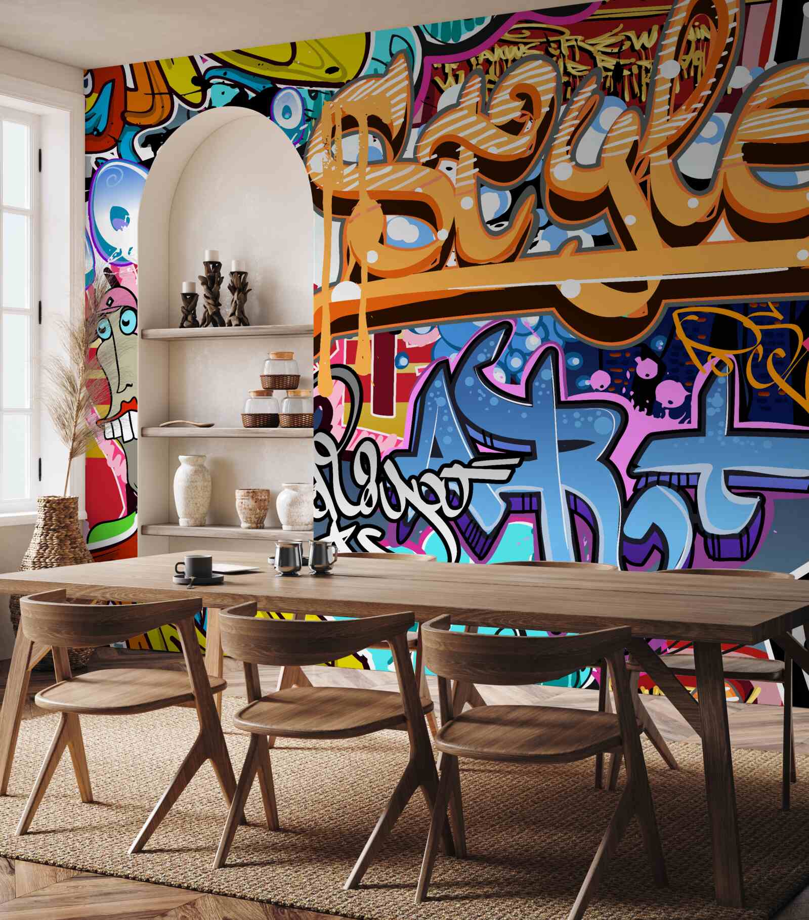 Fotobehang Levende muurkunst