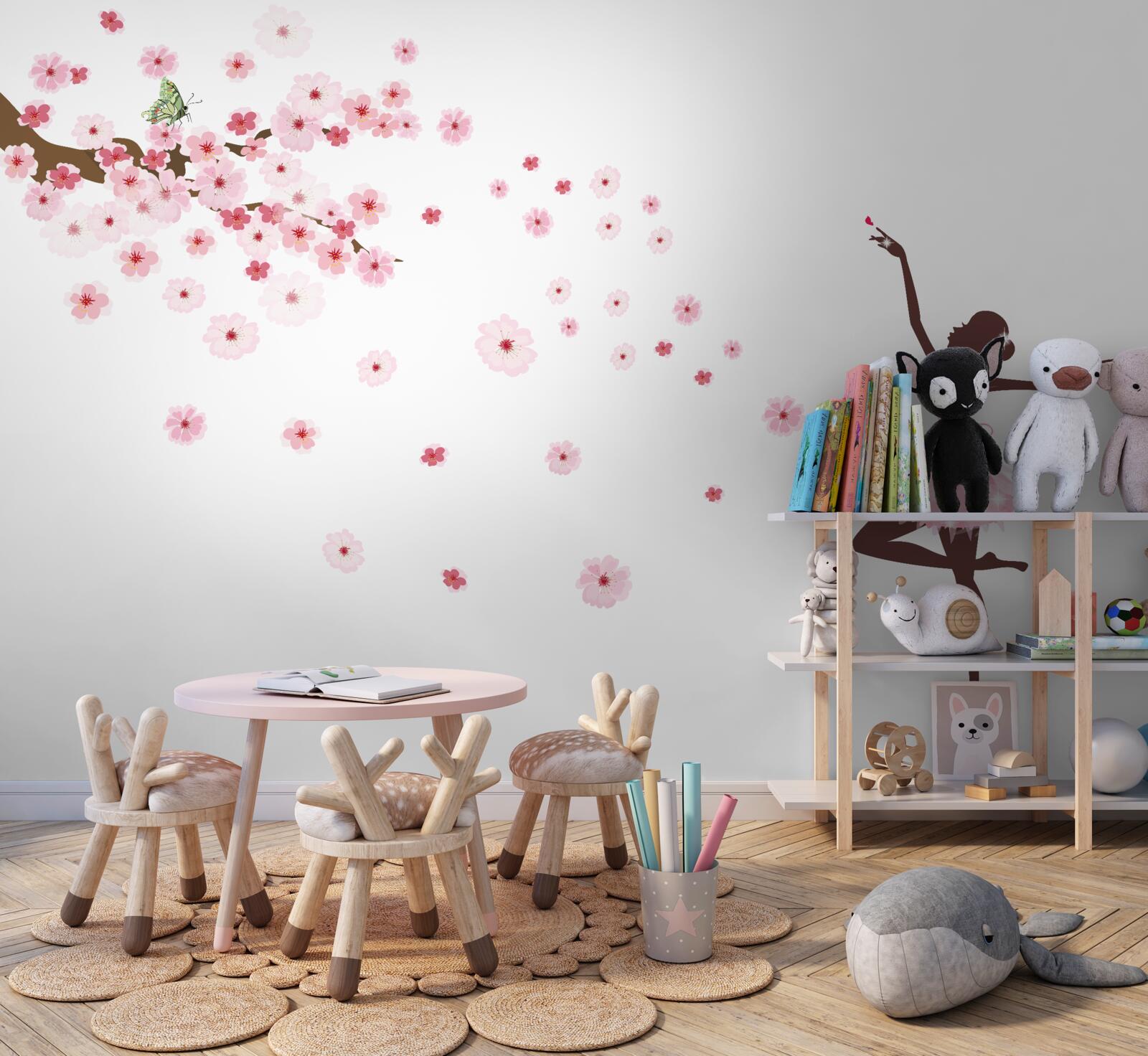 Fotobehang een danseres in een roze outfit