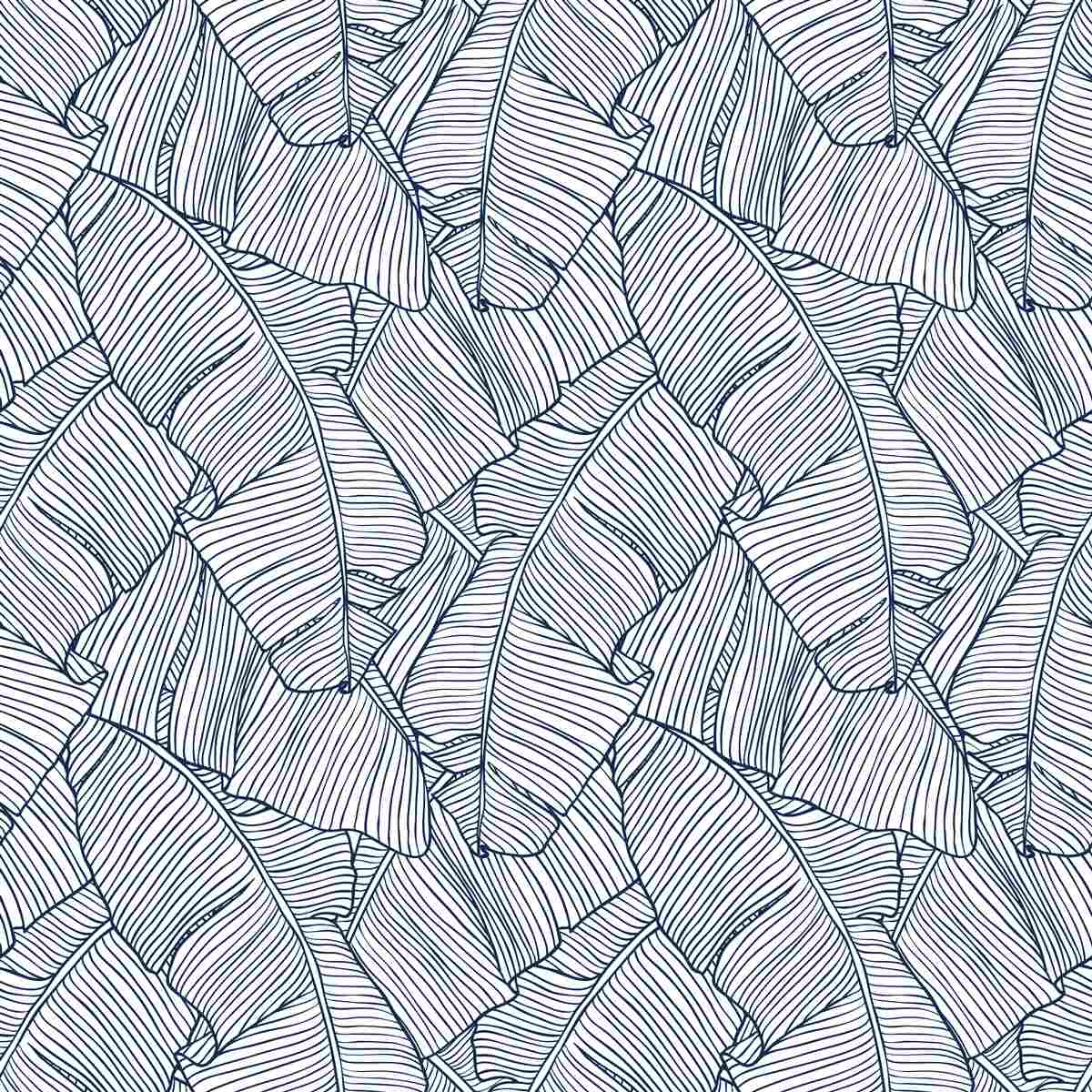 Fotobehang beeld van tropische blauwe bladeren