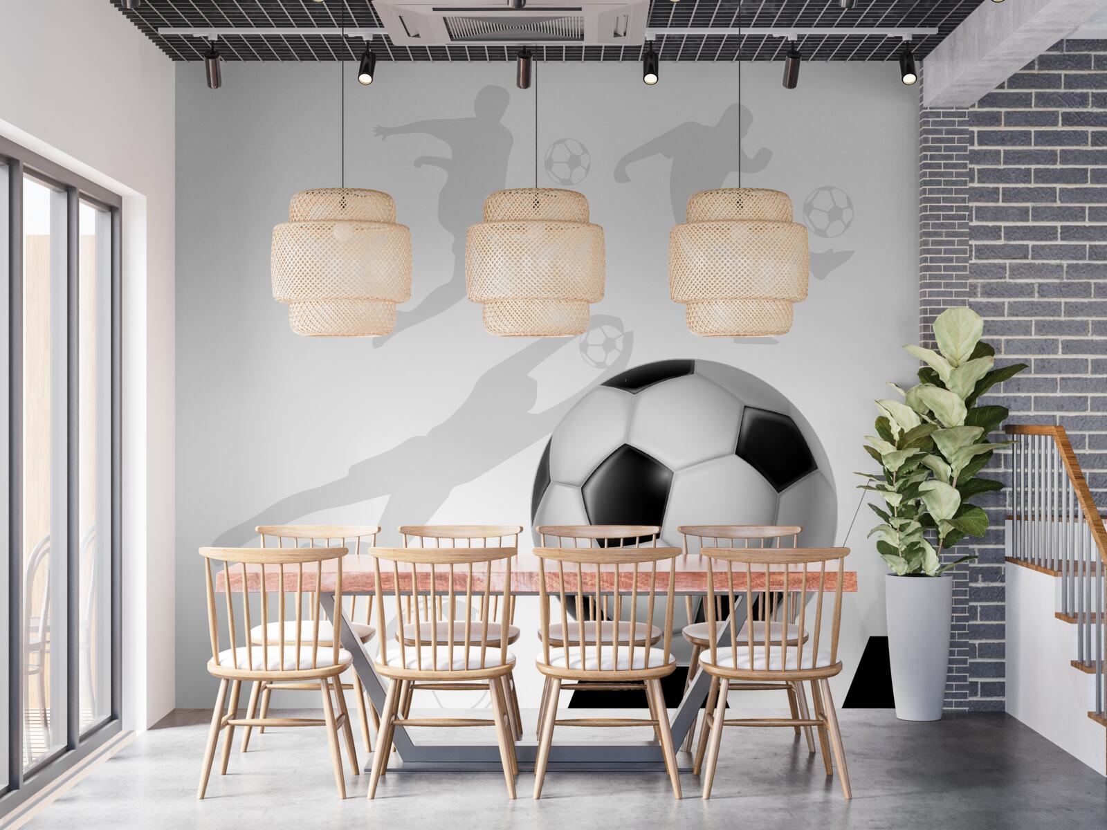 Fotobehang grote voetbal