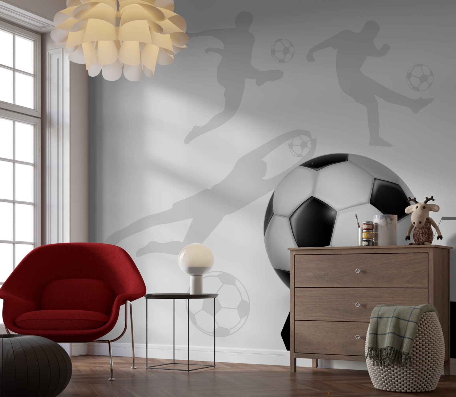 Fotobehang grote voetbal