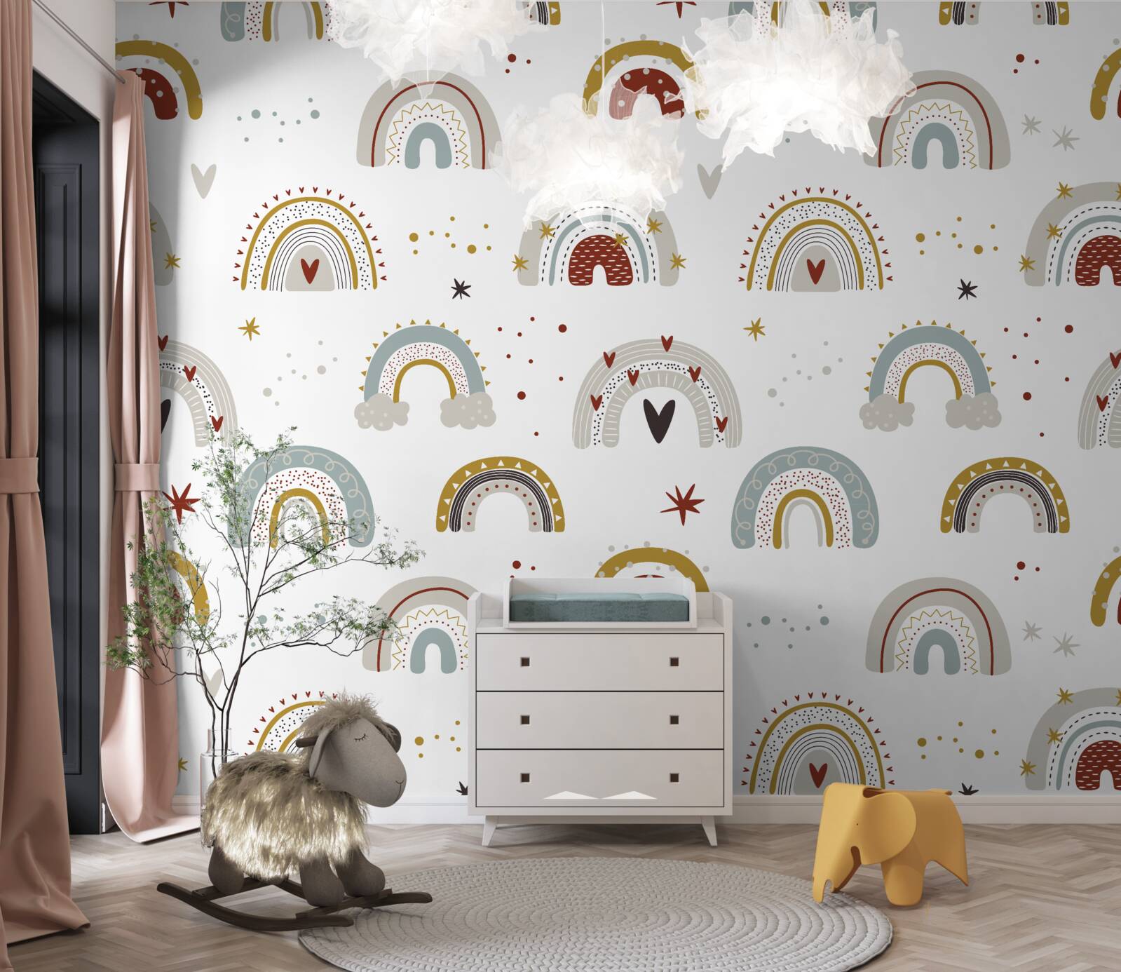 Fotobehang allerlei abstracte regenbogen