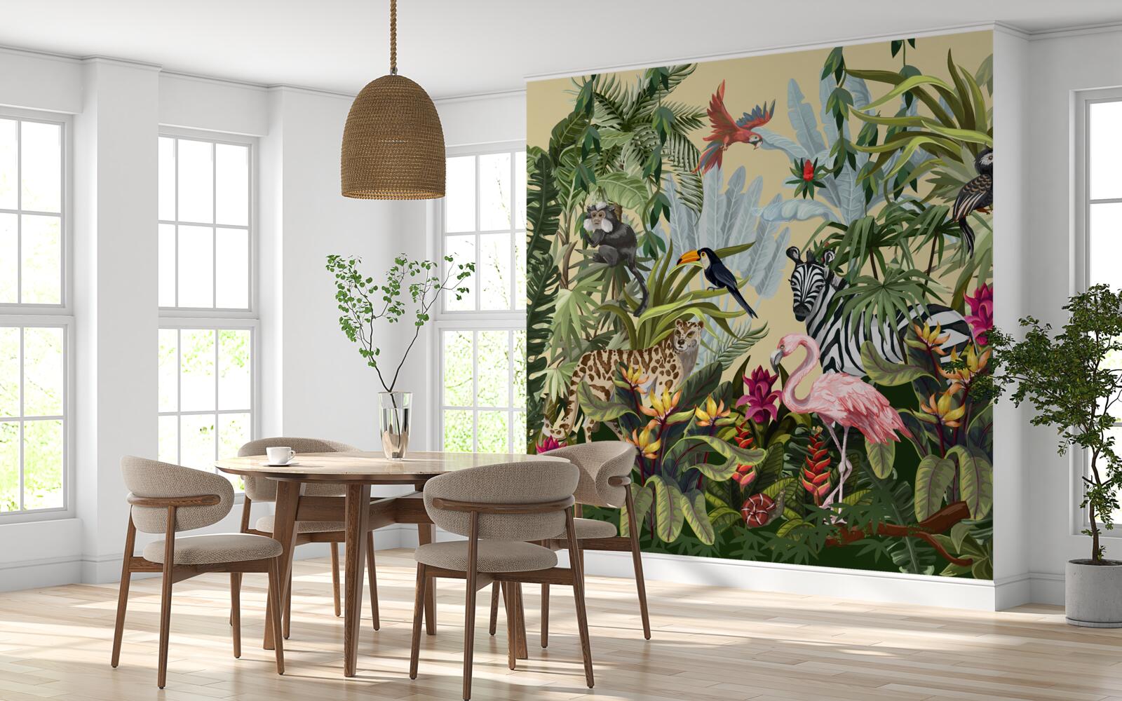 Fotobehang bewoners van het regenwoud