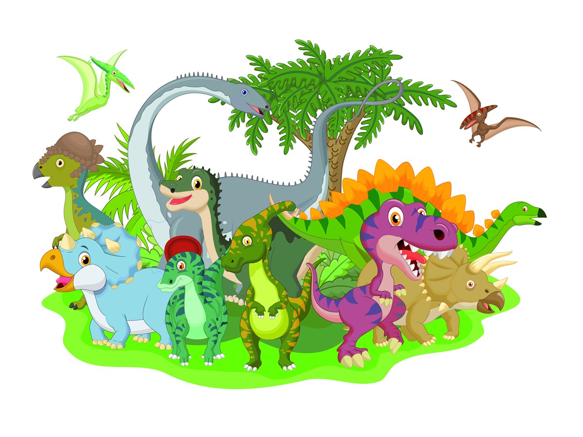 Fotobehang tekenfilm dinosaurussen
