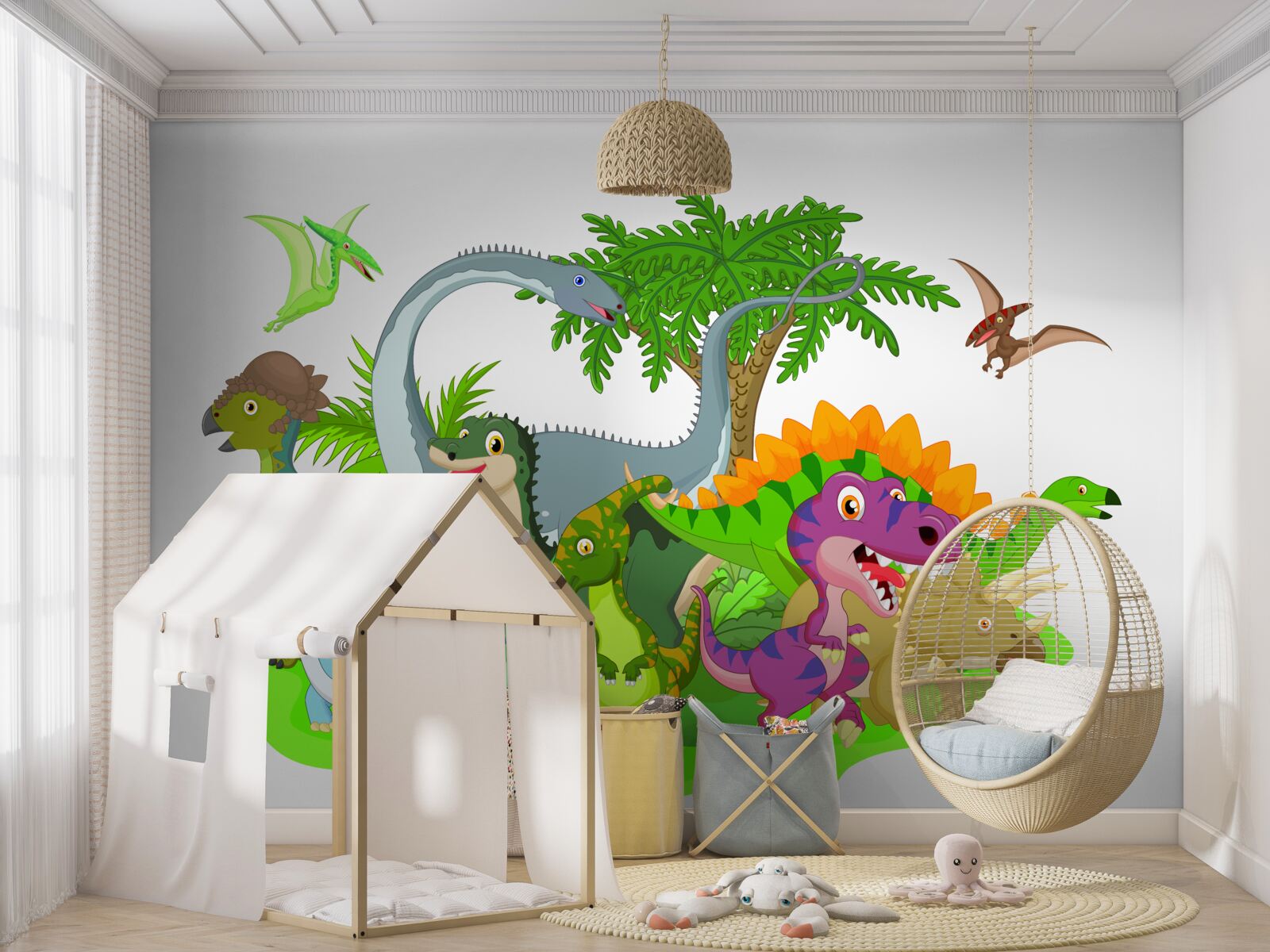 Fotobehang tekenfilm dinosaurussen