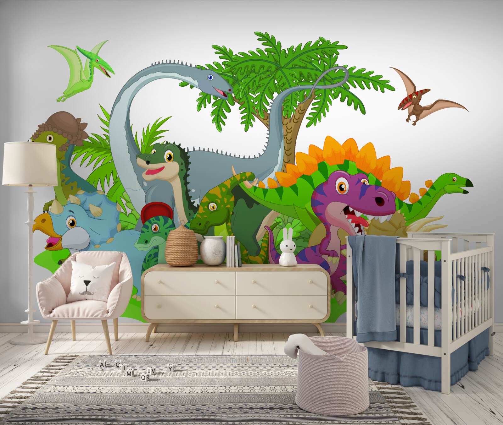 Fotobehang tekenfilm dinosaurussen