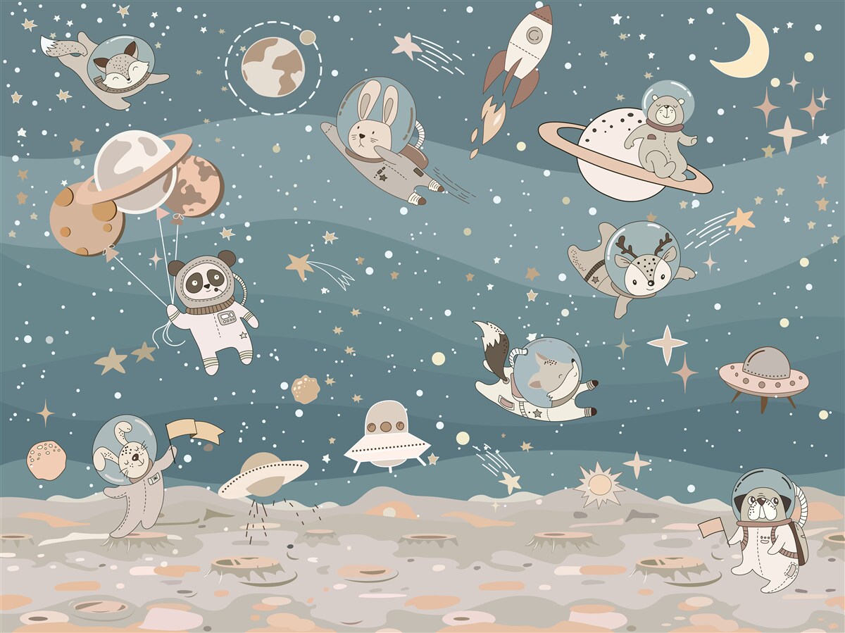 Fotobehang ruimte dieren