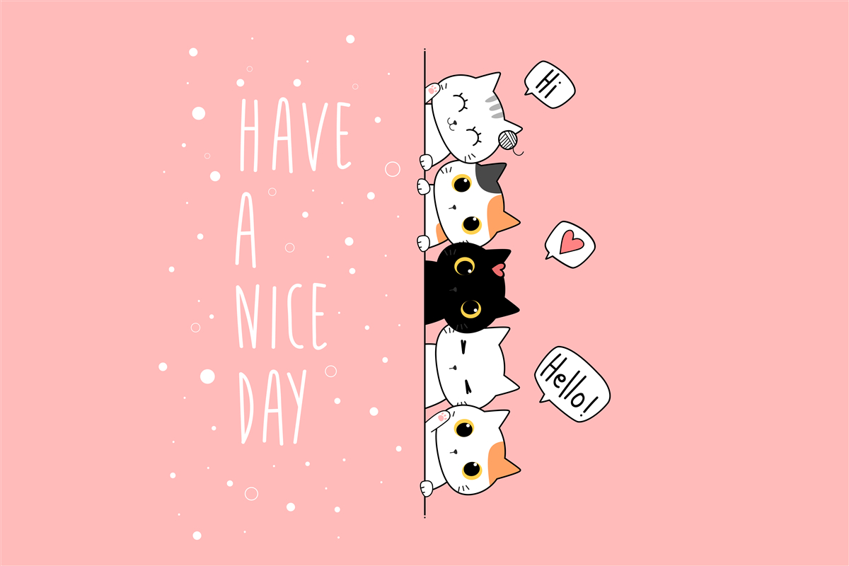 Fotobehang kleine katten komen tevoorschijn