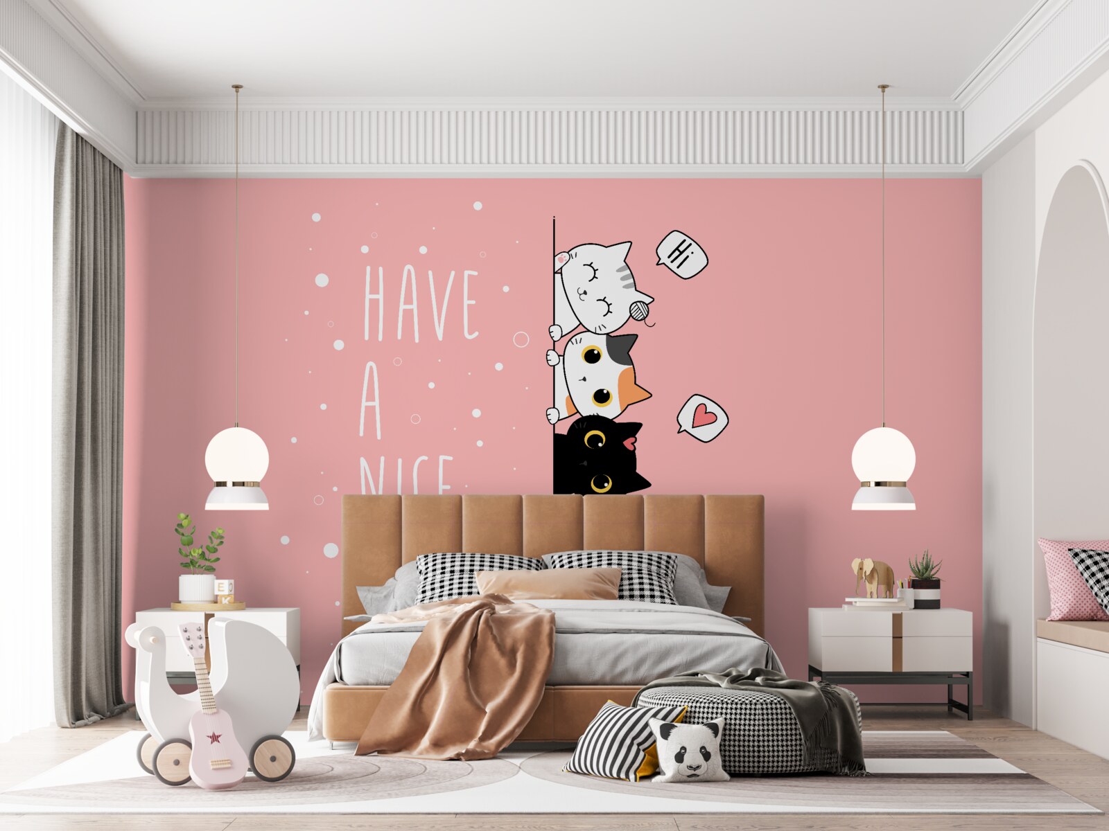 Fotobehang kleine katten komen tevoorschijn