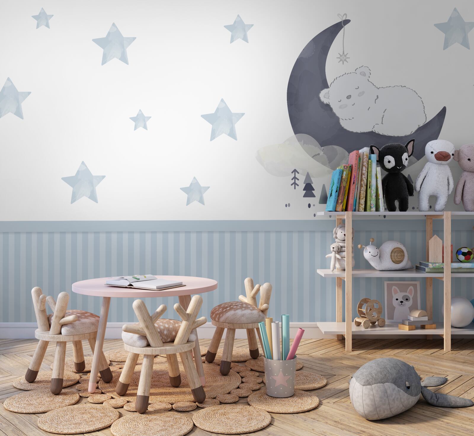 Fotobehang beer op aarde satelliet