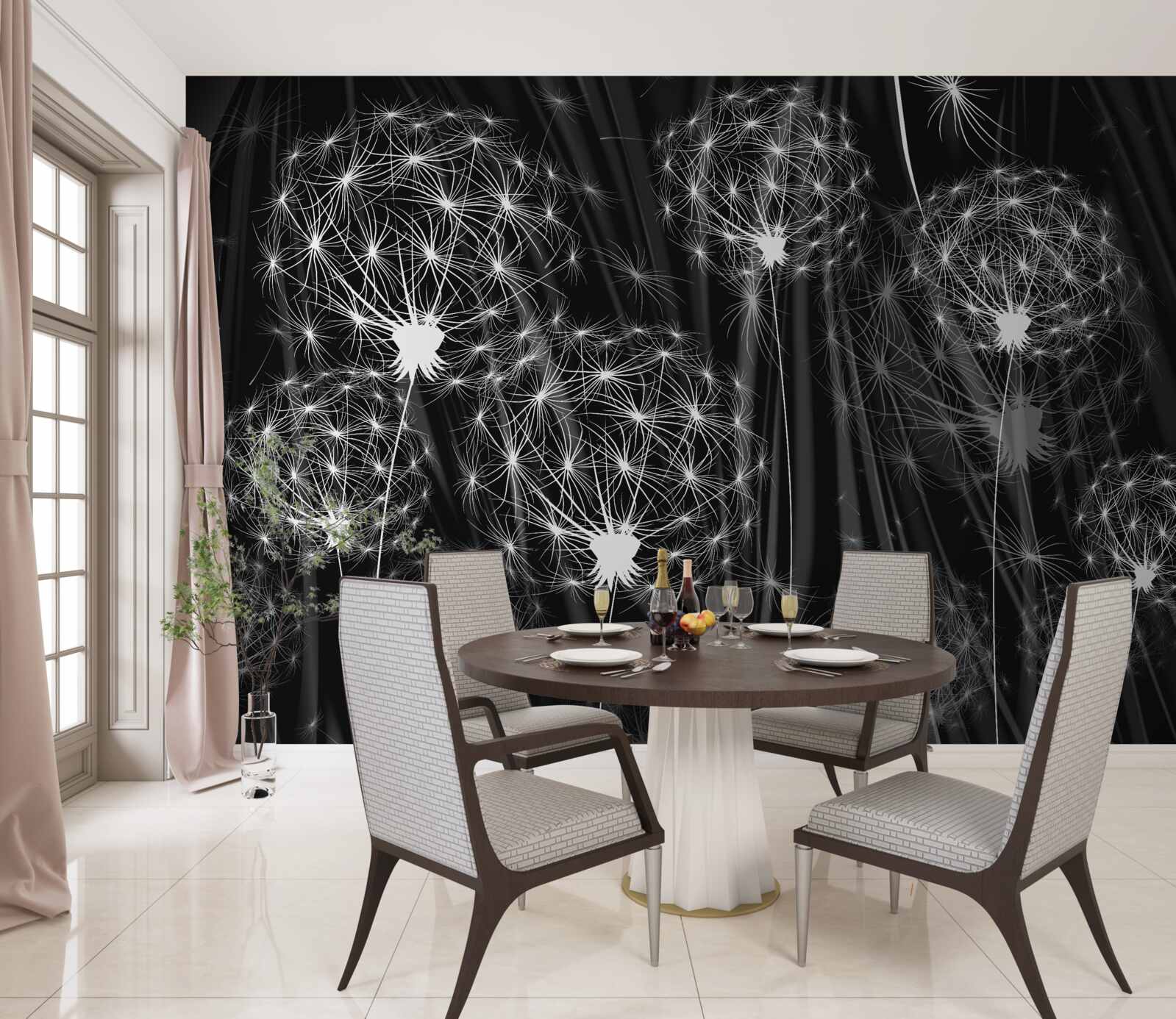 Fotobehang helderwitte kuit