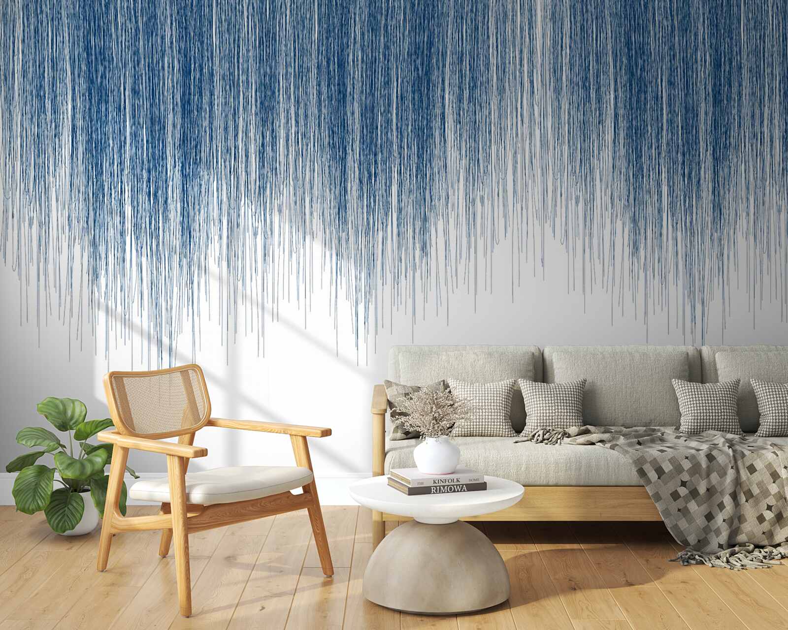 Fotobehang lichte blauwe ruis