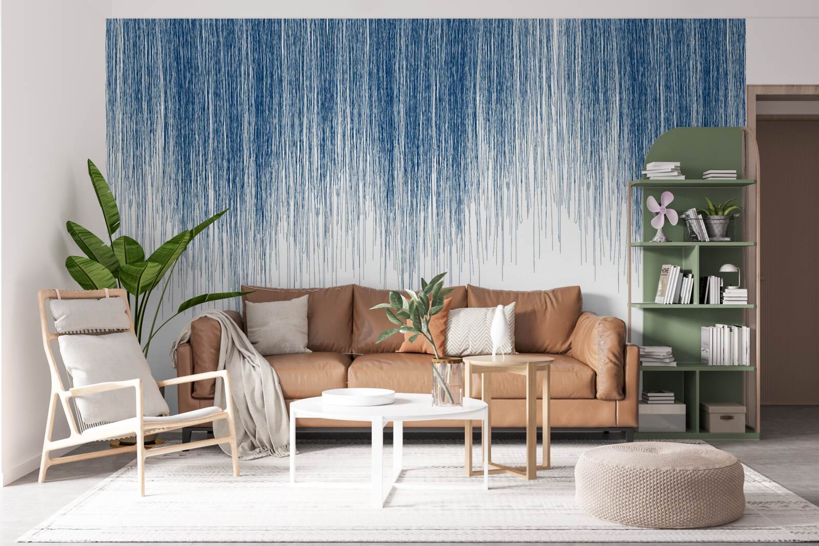 Fotobehang lichte blauwe ruis