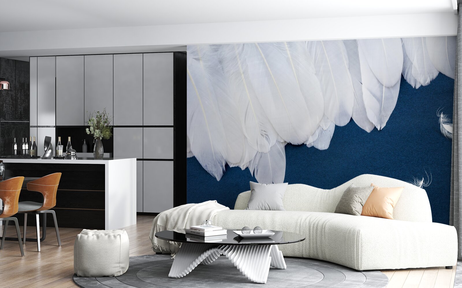 Fotobehang licht zacht dons