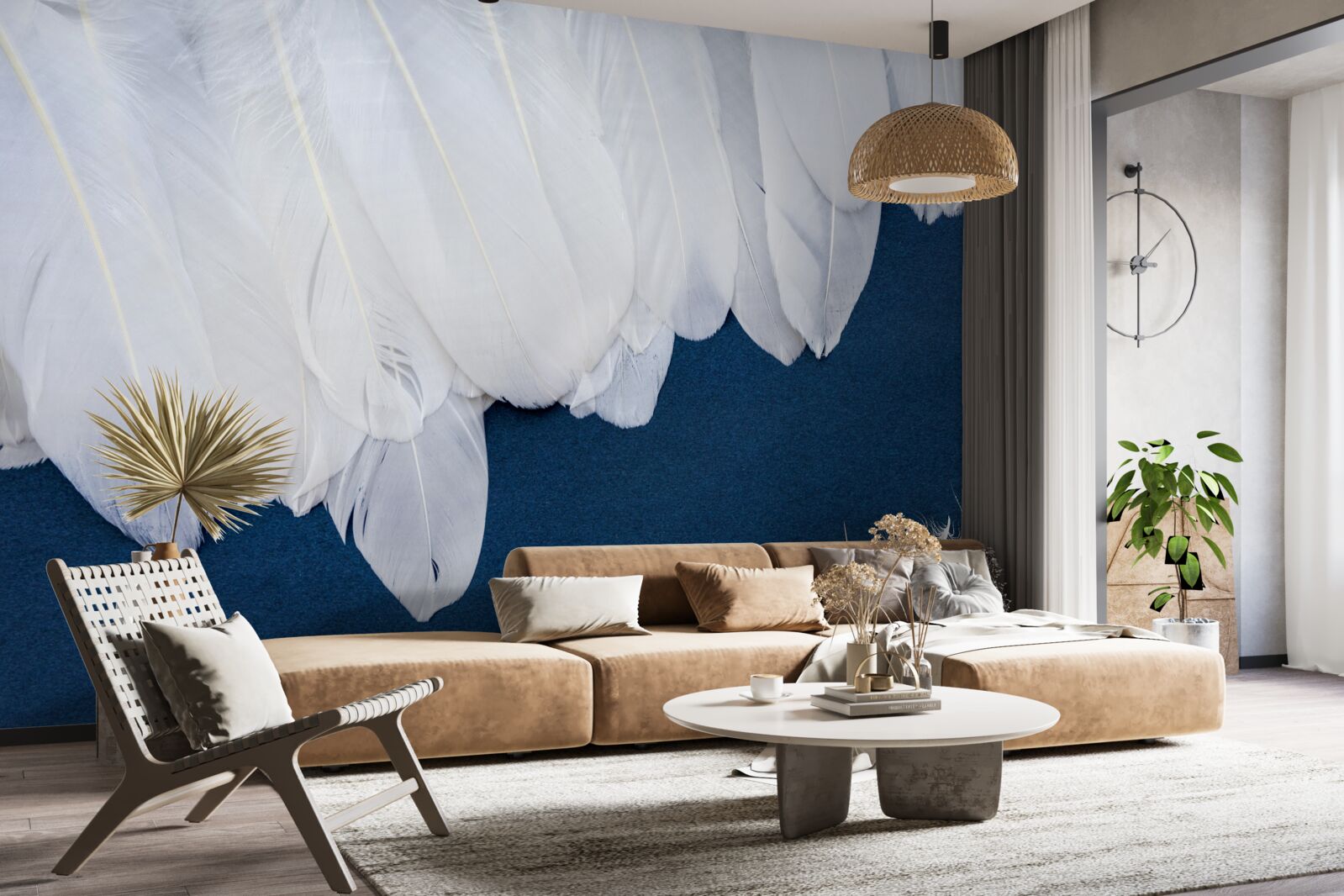 Fotobehang licht zacht dons