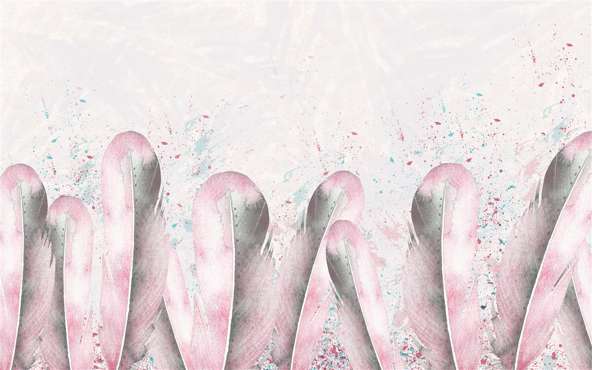 Fotobehang de zachtheid van roze veren