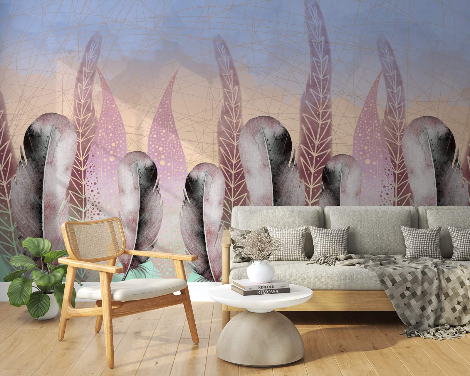 Fotobehang vector pennen collectie