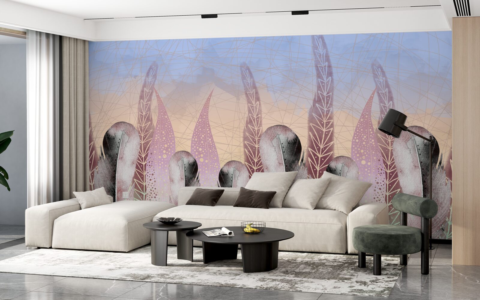 Fotobehang vector pennen collectie