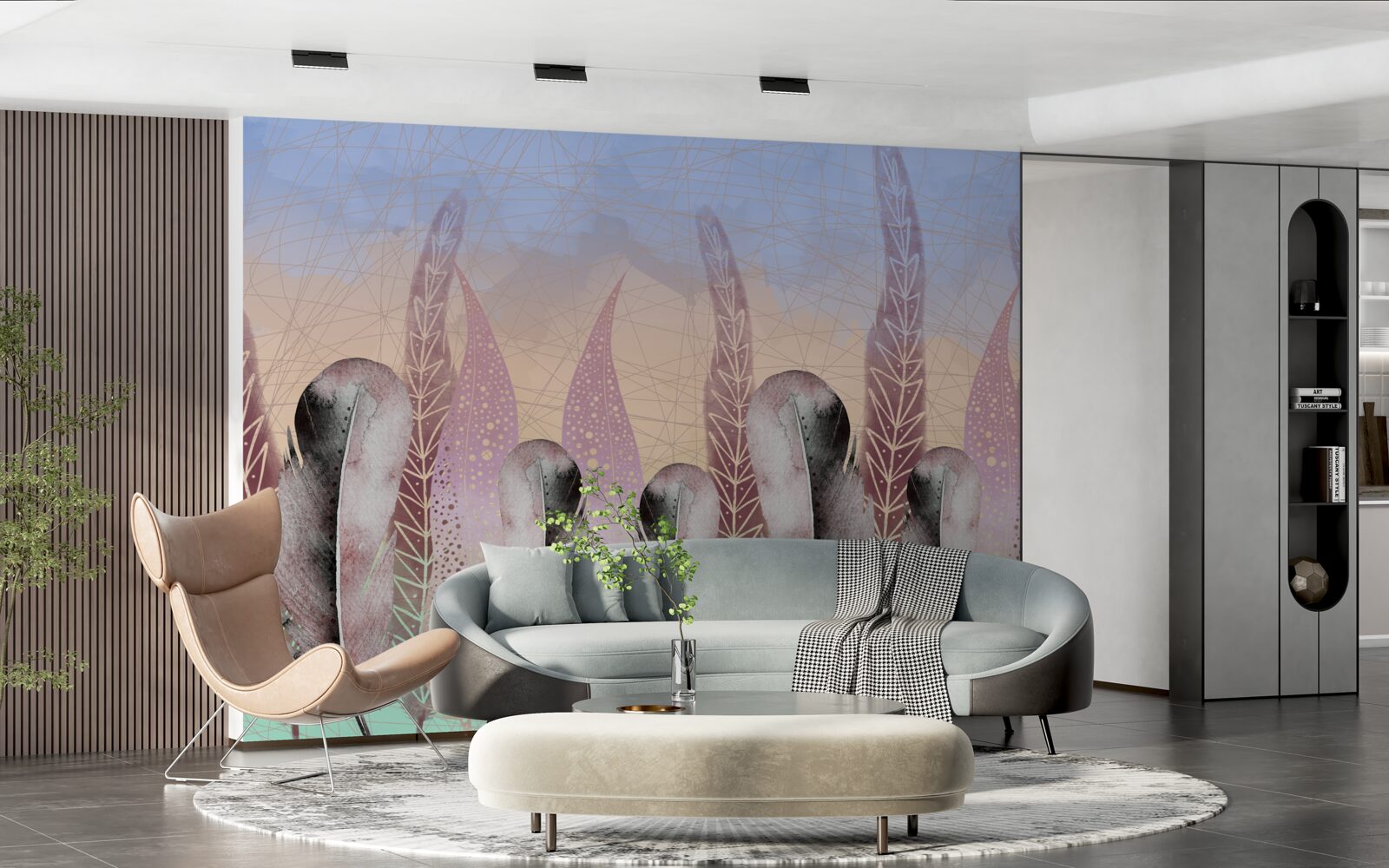 Fotobehang vector pennen collectie