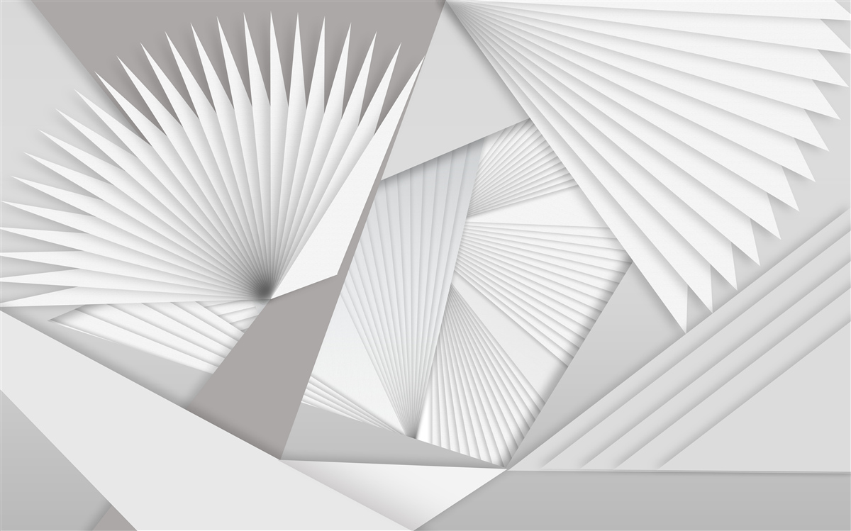 Fotobehang perspectiefaanzicht van geometrische vormen