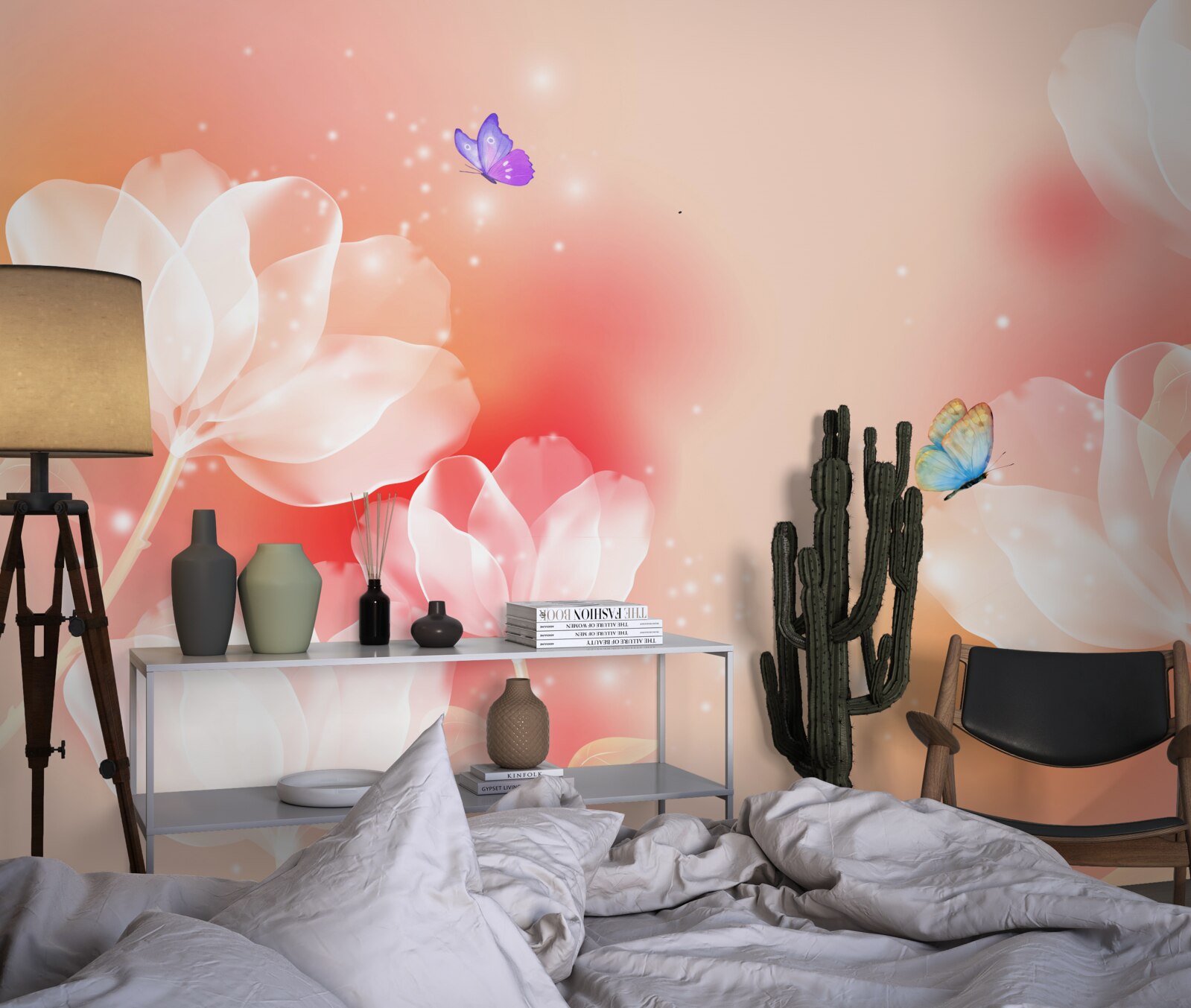 Fotobehang tulpen met transparantie