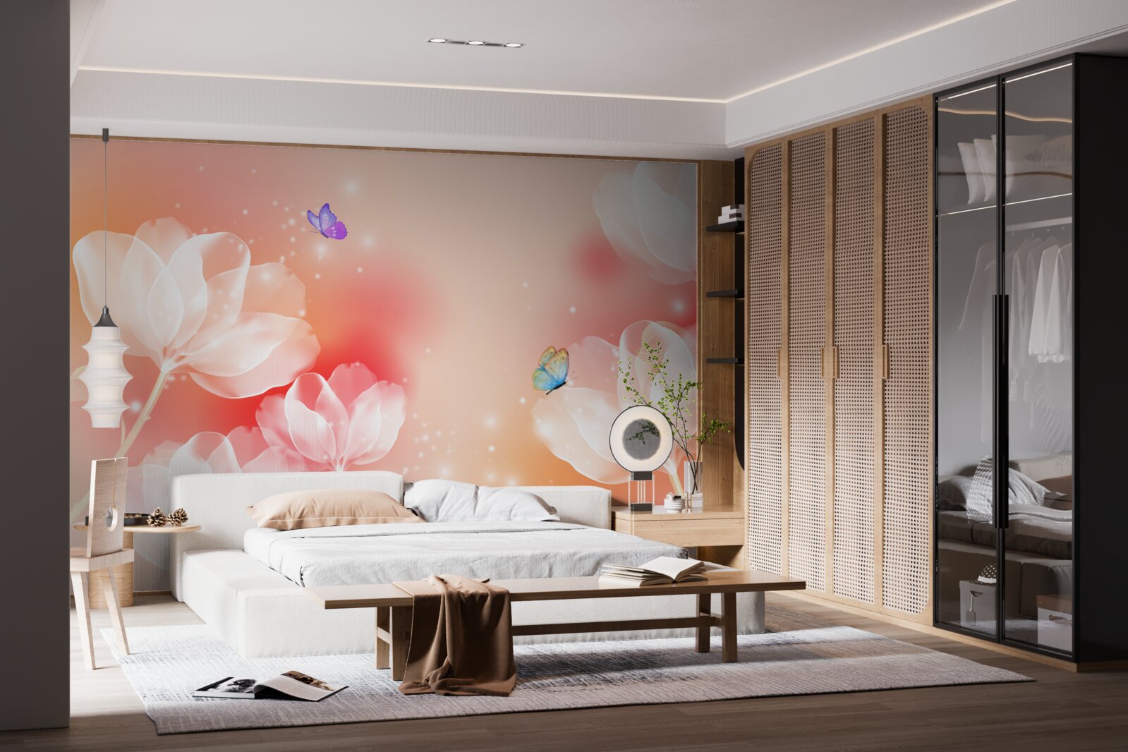 Fotobehang tulpen met transparantie