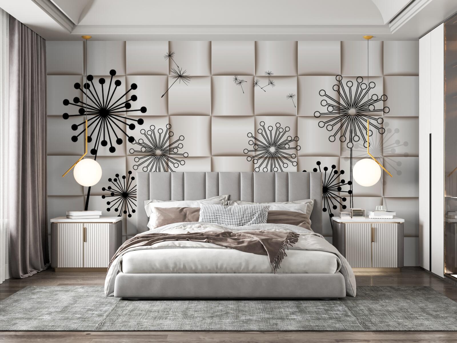 Fotobehang bijzondere duizendpoten en kleine vogels