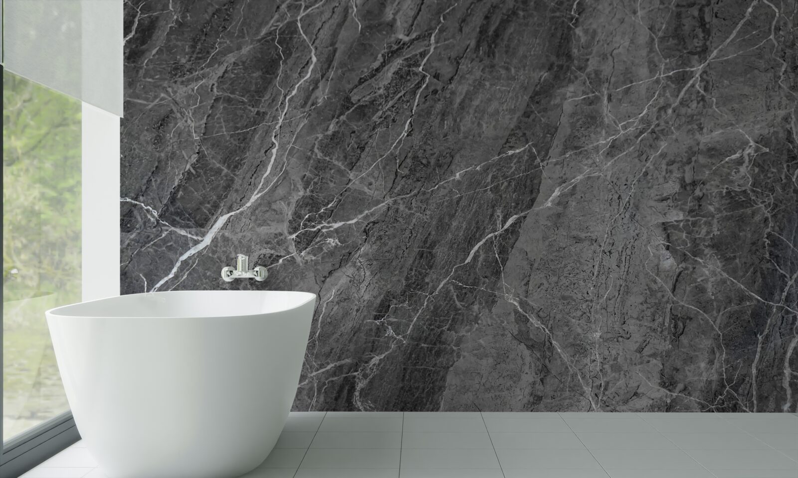Fotobehang grijs marmer met witte adering