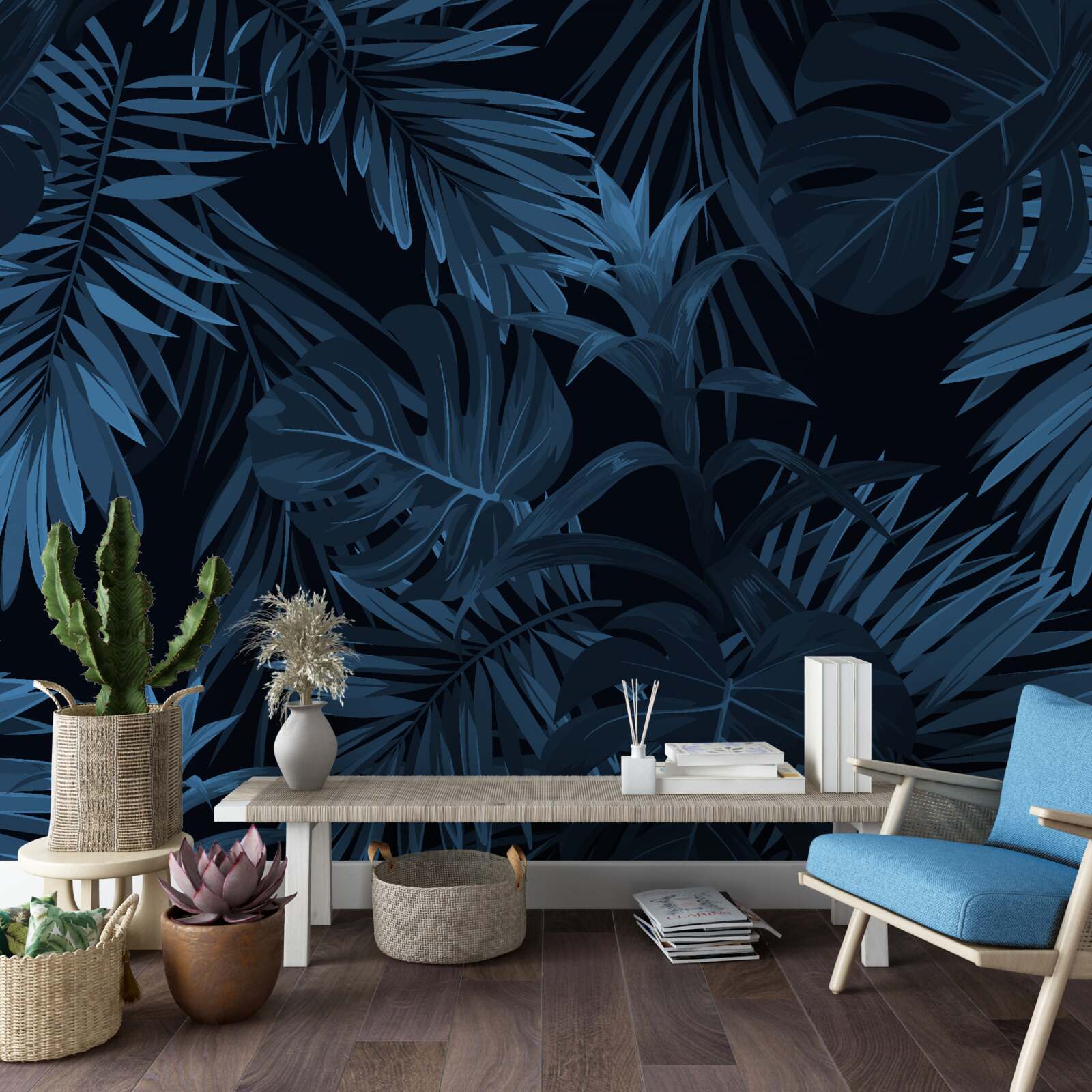 Fotobehang regenwoud onder de dekking van de duisternis