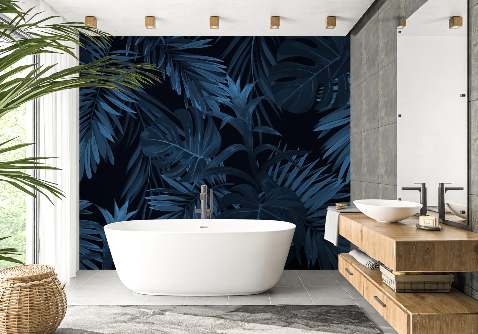 Fotobehang regenwoud onder de dekking van de duisternis