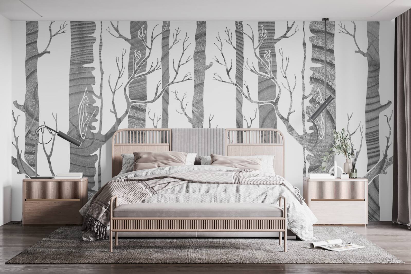 Fotobehang ongewoon berkenbos