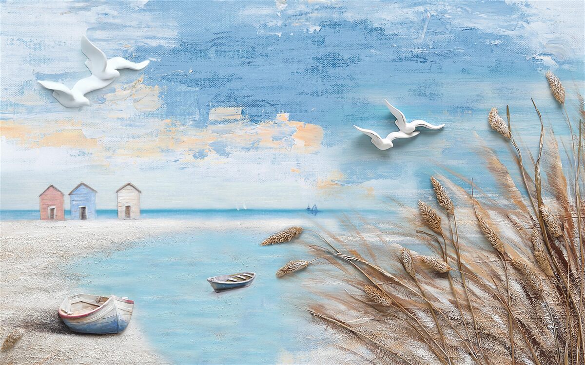 Fotobehang kust in de herfst