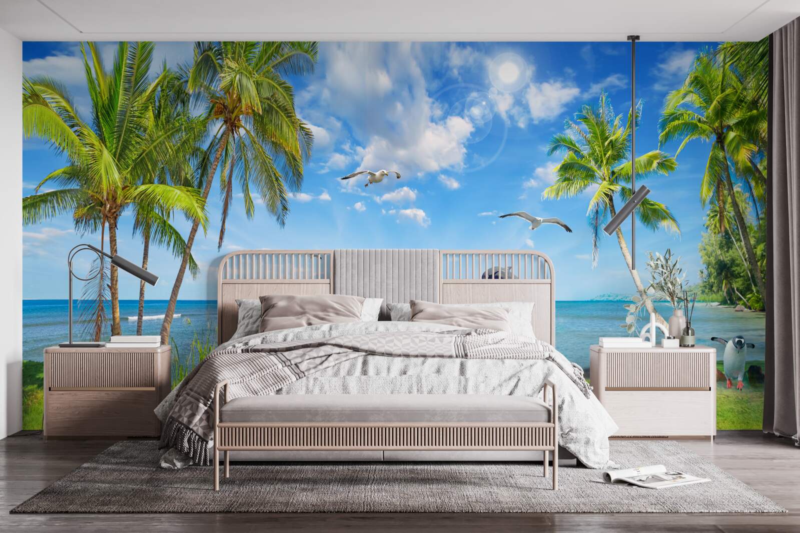 Fotobehang dolfijnen op een zeegezicht