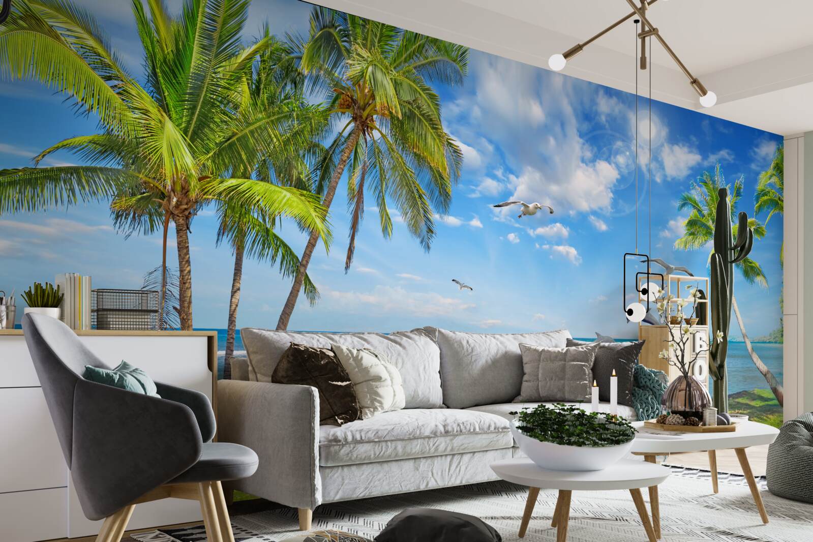 Fotobehang dolfijnen op een zeegezicht