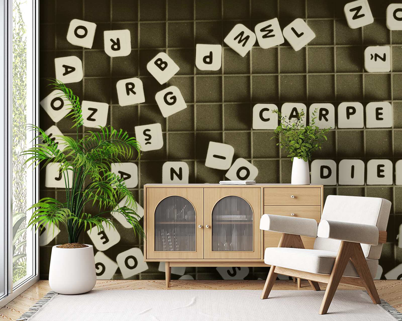 Fotobehang woordspeling