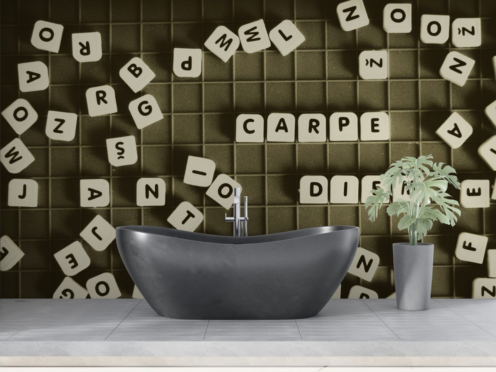 Fotobehang woordspeling