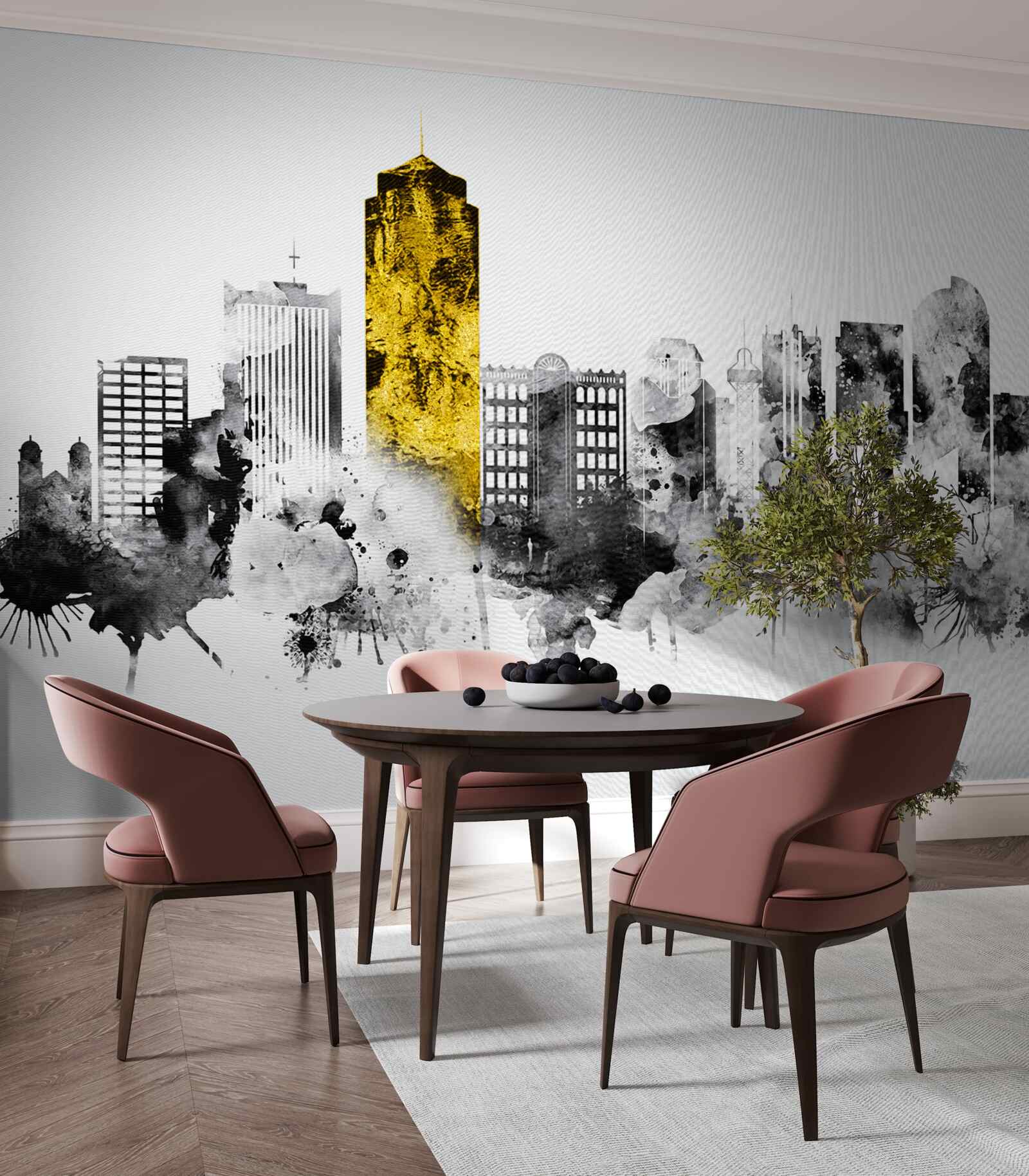 Fotobehang de stad in abstracto