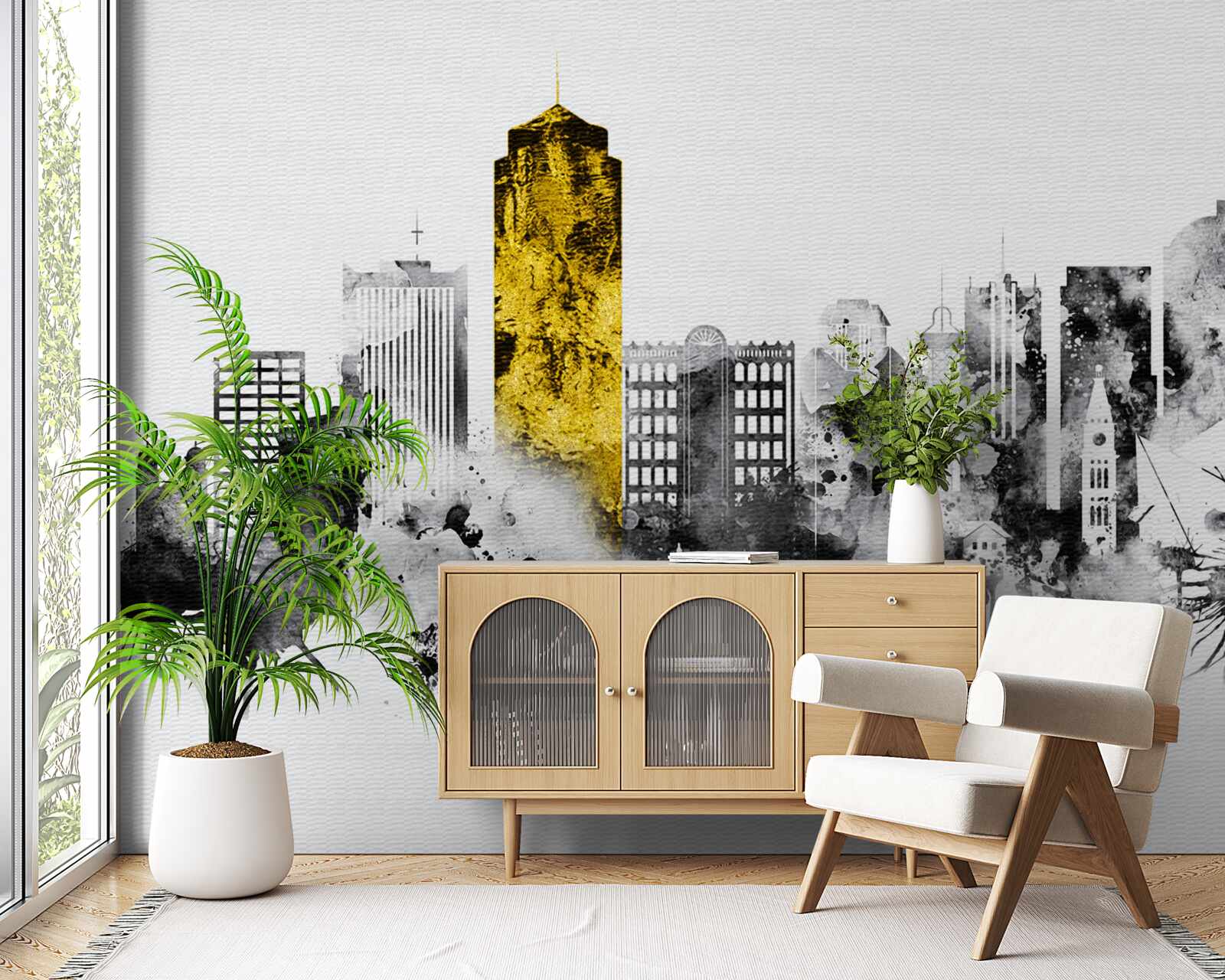 Fotobehang de stad in abstracto