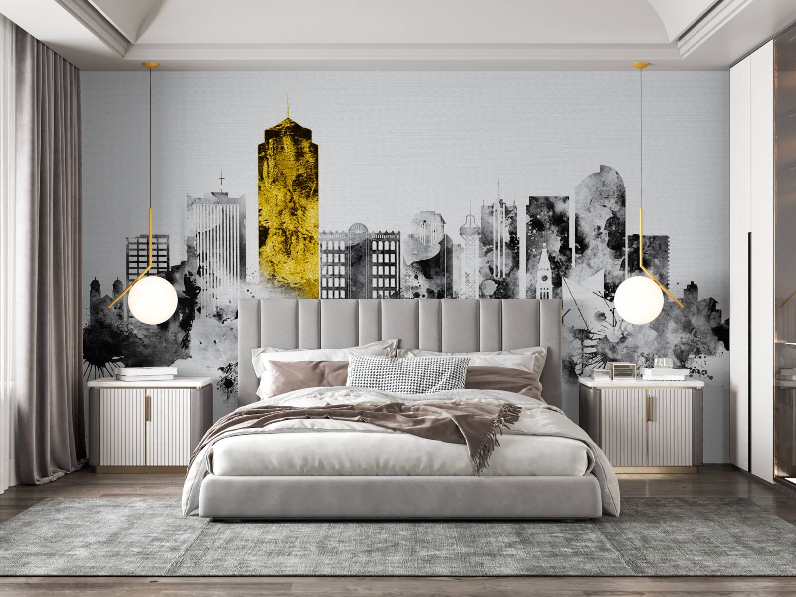 Fotobehang de stad in abstracto