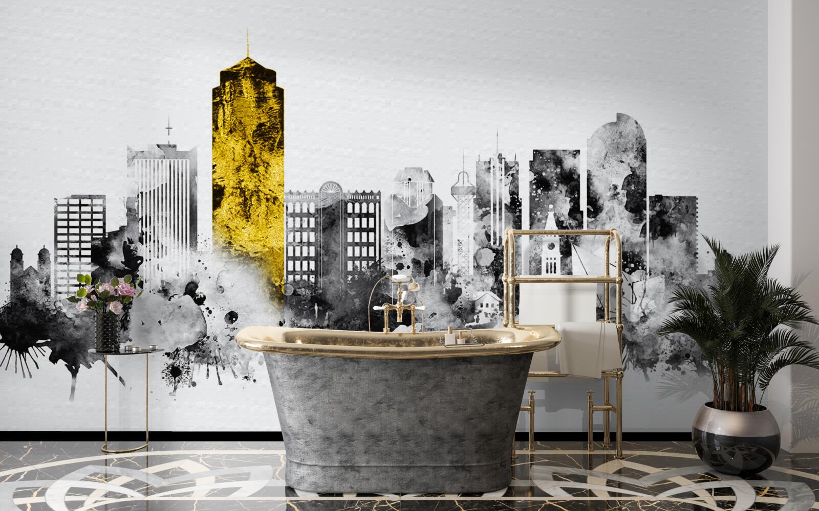 Fotobehang de stad in abstracto