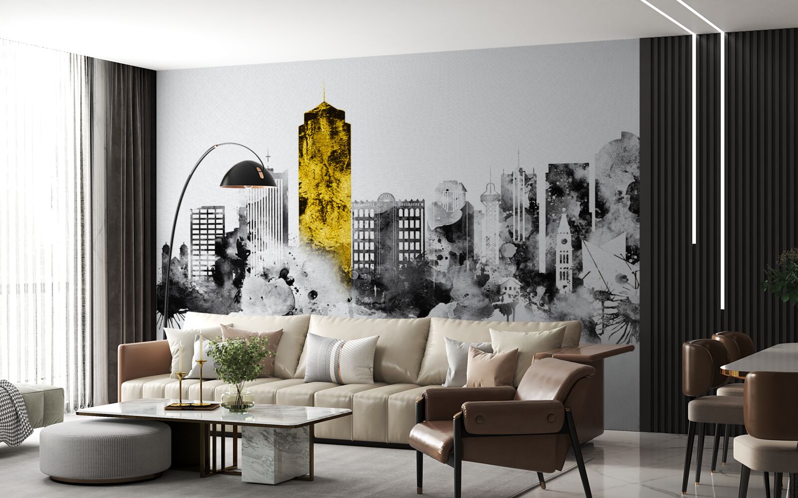 Fotobehang de stad in abstracto