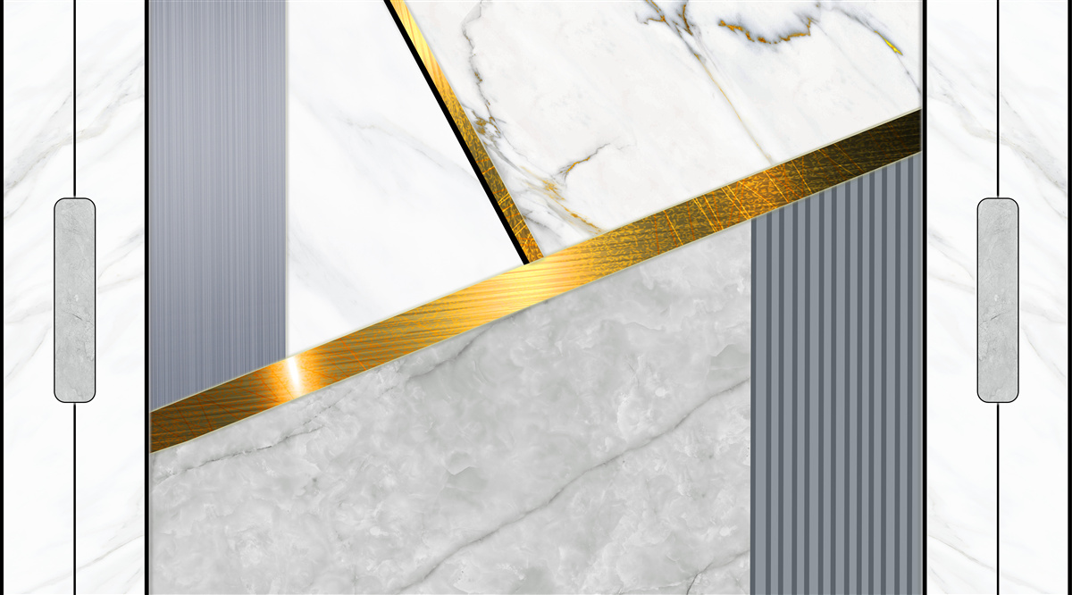 Fotobehang gouden voegen op verticale lijnen