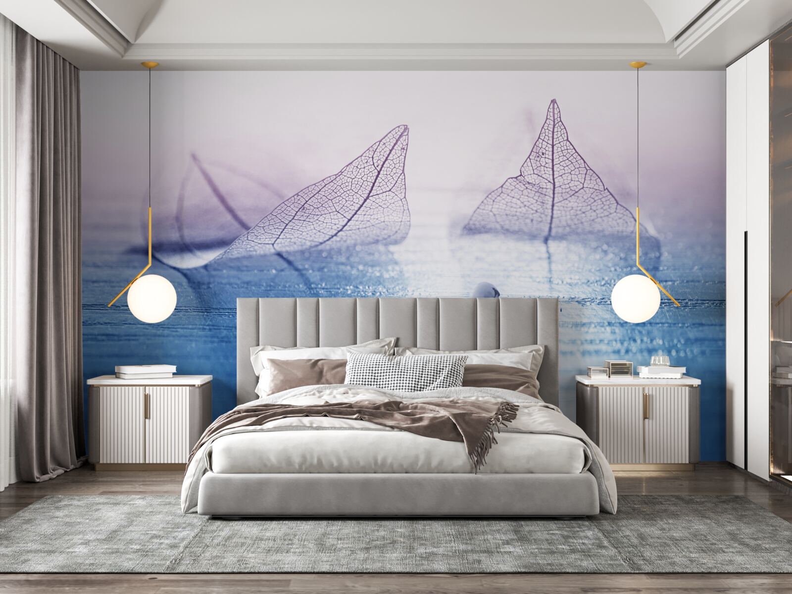 Fotobehang Sneeuwwitte zwaan siert kalm water